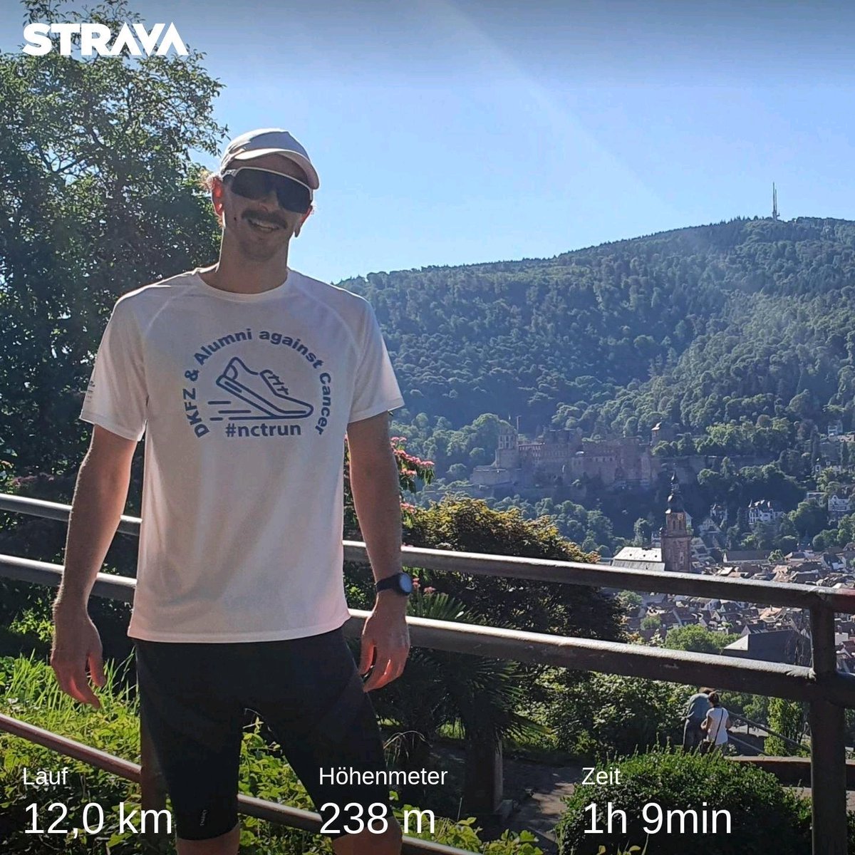 12km for the #nctrun @DKFZ team :) as always, quite enjoyable with this view on heidelberg 😍