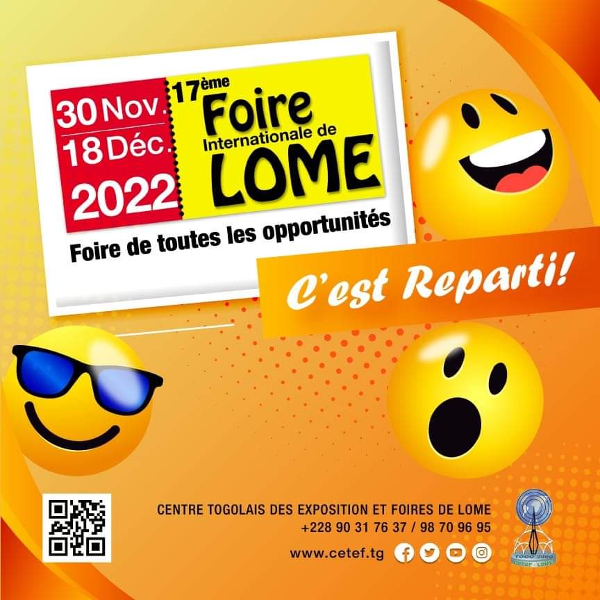 RockDaye's tweet photo. La 17ème Foire Internationale de Lomé vous ouvre ses portes du 30 novembre au 18 décembre 2022 sur le site
La Foire Internationale de Lomé, Foire de toutes les opportunités !
#FIL17
#CetefLome
#Togo2000 https://t.co/EMCg0sgpeF