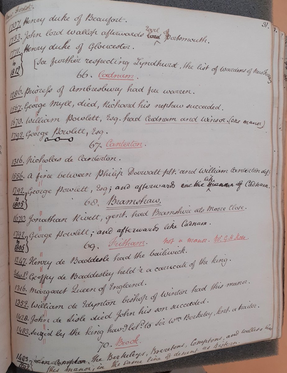 HantsArchives's tweet photo. William Bingley made extensive notes in the early 19th century for a history of Hampshire (16M79), eg this volume about manors (16M79/93); they weren't published, but are held in HRO and provide information for local historians #hampshirearchives #hro75years #ManorialDocuments https://t.co/MUcDIHkzax