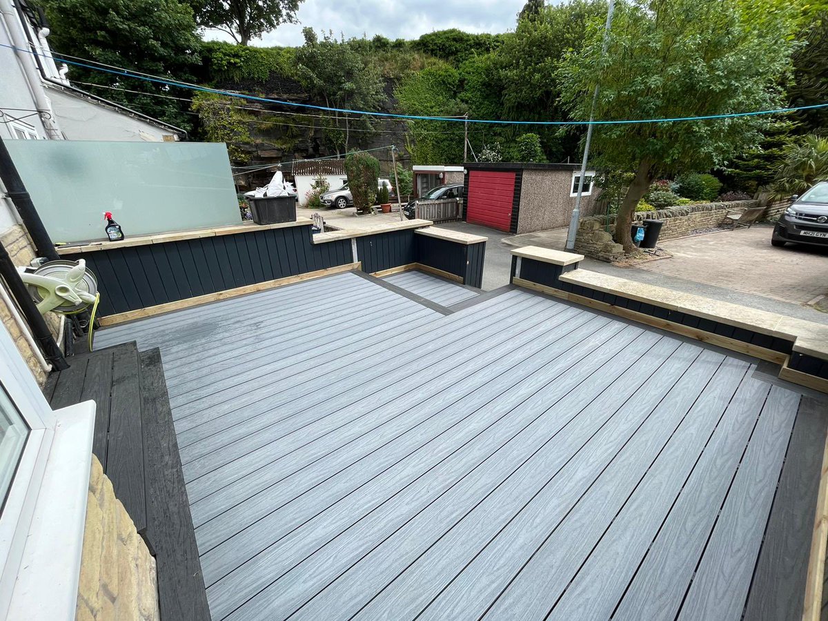 developments_l's tweet photo. Nice little idea for a garden deck done in a couple of days using @TalaseyGroup slate granite composite board https://t.co/VT0CHfO3lJ