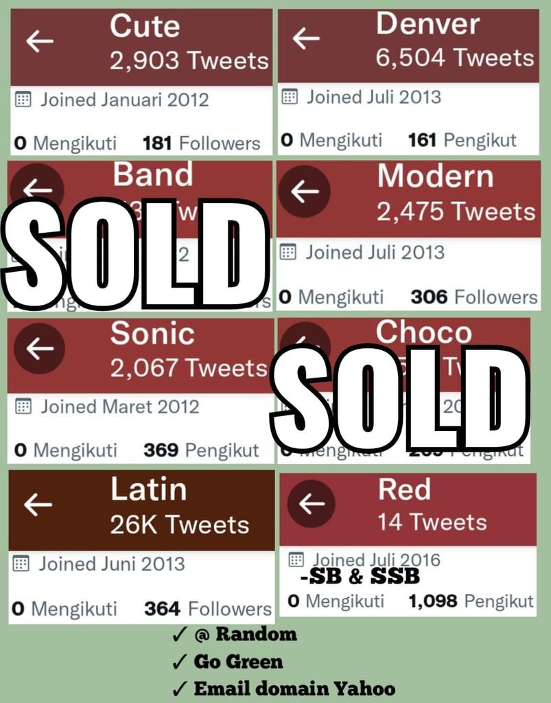 gooddiay's tweet photo. @nvuraga Ini inactnyaa ya

WTS INACT NON RP BERFOLLS 💓

★ Vall mastip 5 AGS - 3 SEPT 2022
★ Go green
★ Following, dm, dan likes bersih
★ Email ga pending

💰
Cuteb: 18k
Modern, Denver : 22k
Sonic : 24k
Latin : 47k

-SB &amp; SSB
Red : 45k https://t.co/pFKuZzFfI1