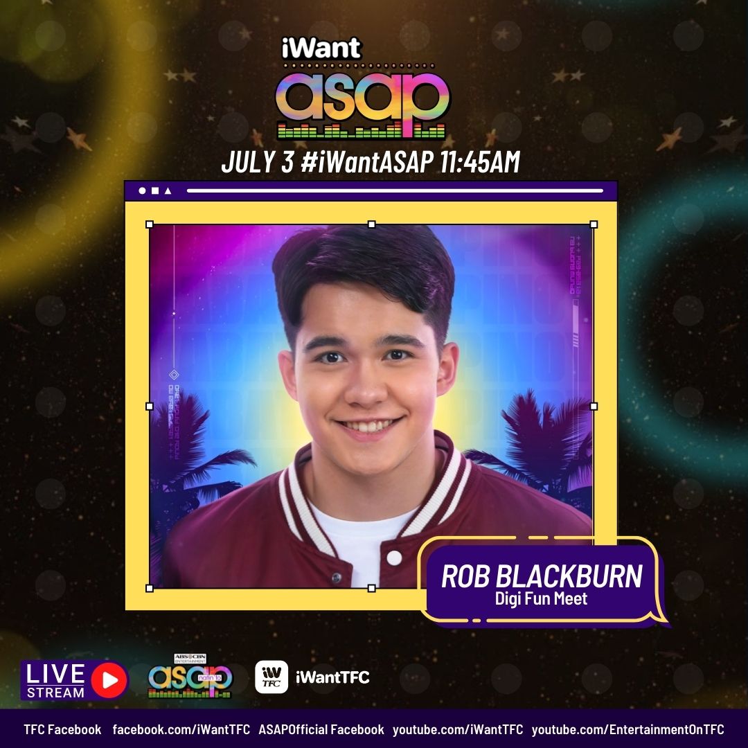 iwantasapofc's tweet photo. Another round ng fun na fun na Digi Fun Meet kasama si Pinoy Big Brother Kumunity Season 10 - 4th Big Placer, Rob Blackburn!
📅: July 3 ∙ Sunday ∙ 11:45AM https://t.co/fiKo8ZrkWX