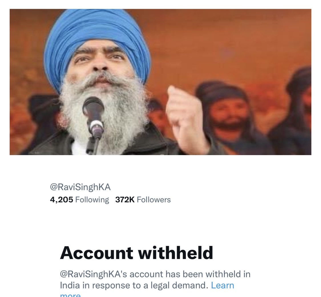 Amarpreet_01's tweet photo. @Twitter account of @Khalsa_Aid International CEO @RaviSinghKA has been banned in India. We urge @TwitterIndia to reinstate the account.

@TwitterSupport @TwitterBusiness @TwitterCreators @premiumbusiness https://t.co/OnBidRIFUm