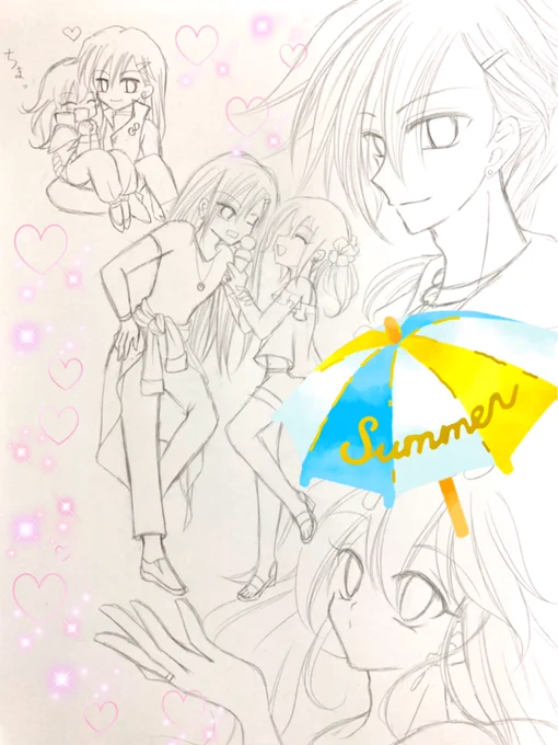 7月もラブラブstartなwip(笑)  全員に巡回出来るか分かりませんが、後程伺いまーす  #wip #シャーペン画