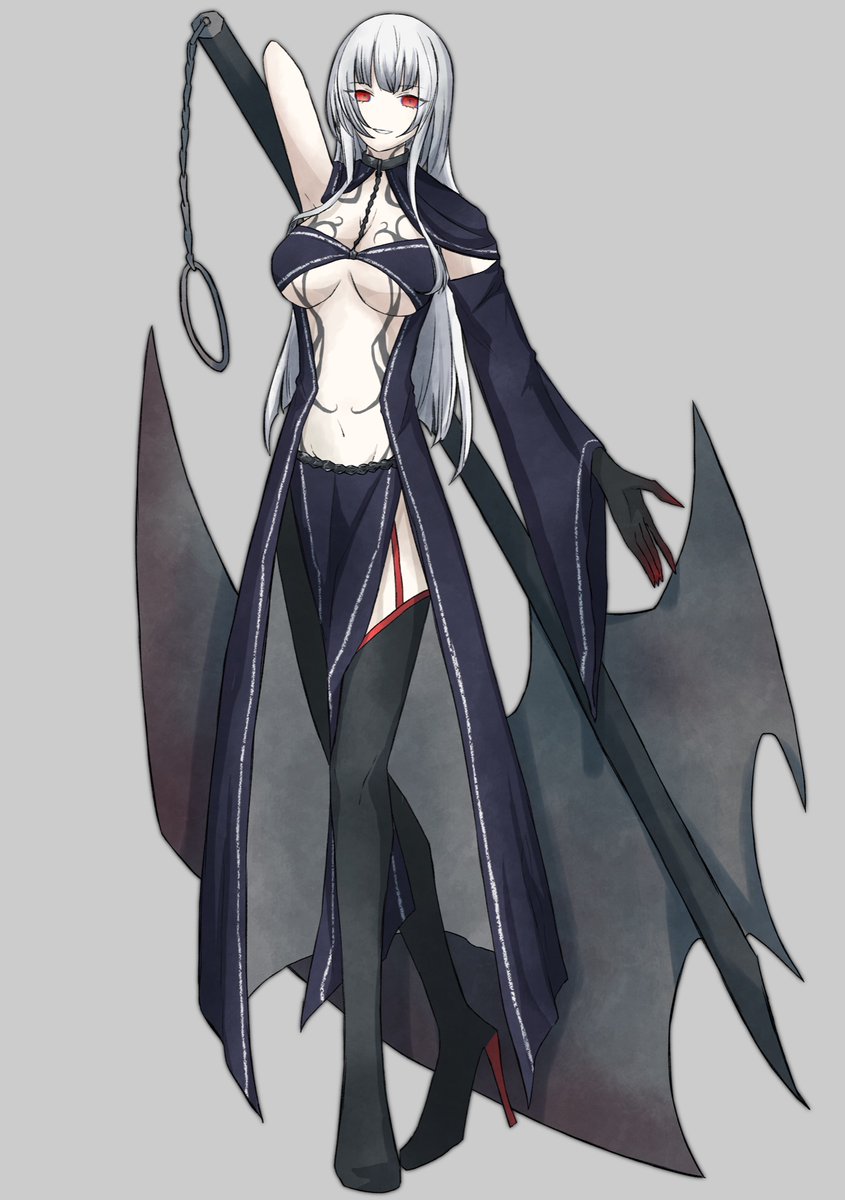 amr_fuchs's tweet photo. PC5/へグ二=ダインスレイヴ
不死者で異形の魔狩人。180cmの128歳！
嫌われ者である異形を殺して救う愛の女。ほんとか？死は救済ですって。
不死者なので目に虹色っぽい要素入れました🌈 https://t.co/TLrCHW64es
