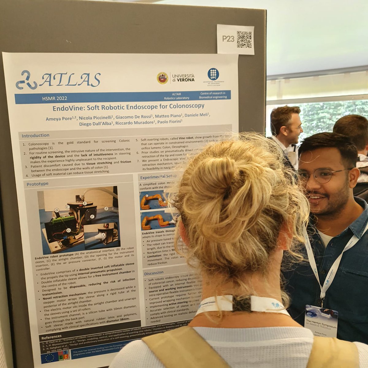 AtlasItn's tweet photo. Atlas ESRs presented their research at the Hamlyn Symposium. Here are a few snapshots of our ESRs in action.
#HSMR22 #AtlasItn #MSCAItn #SurgicalRobotics https://t.co/qTWYWA7CvQ