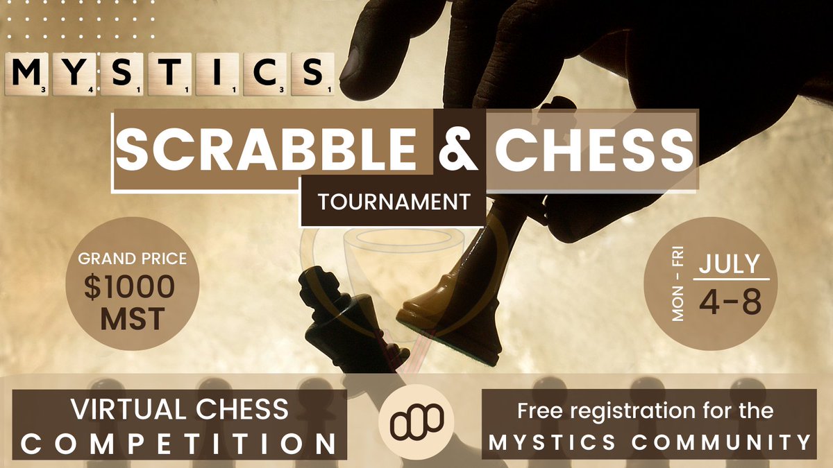 MysticsDao's tweet photo. Over $1000 MST up for grab in the upcoming Mystics Dao Τουρνουά (Tournament) 
Let the community decide who bears the MGS &amp; MGC crown.

Head over to the post for more details.
👇👇👇
https://t.co/BJff9YMspy 
Join the discord (Link in bio)

$MST $OP #giveaways #defi #games https://t.co/yQdlw7DKfD