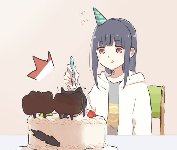 「女の子 バースデーケーキ」のTwitter画像/イラスト(人気順)