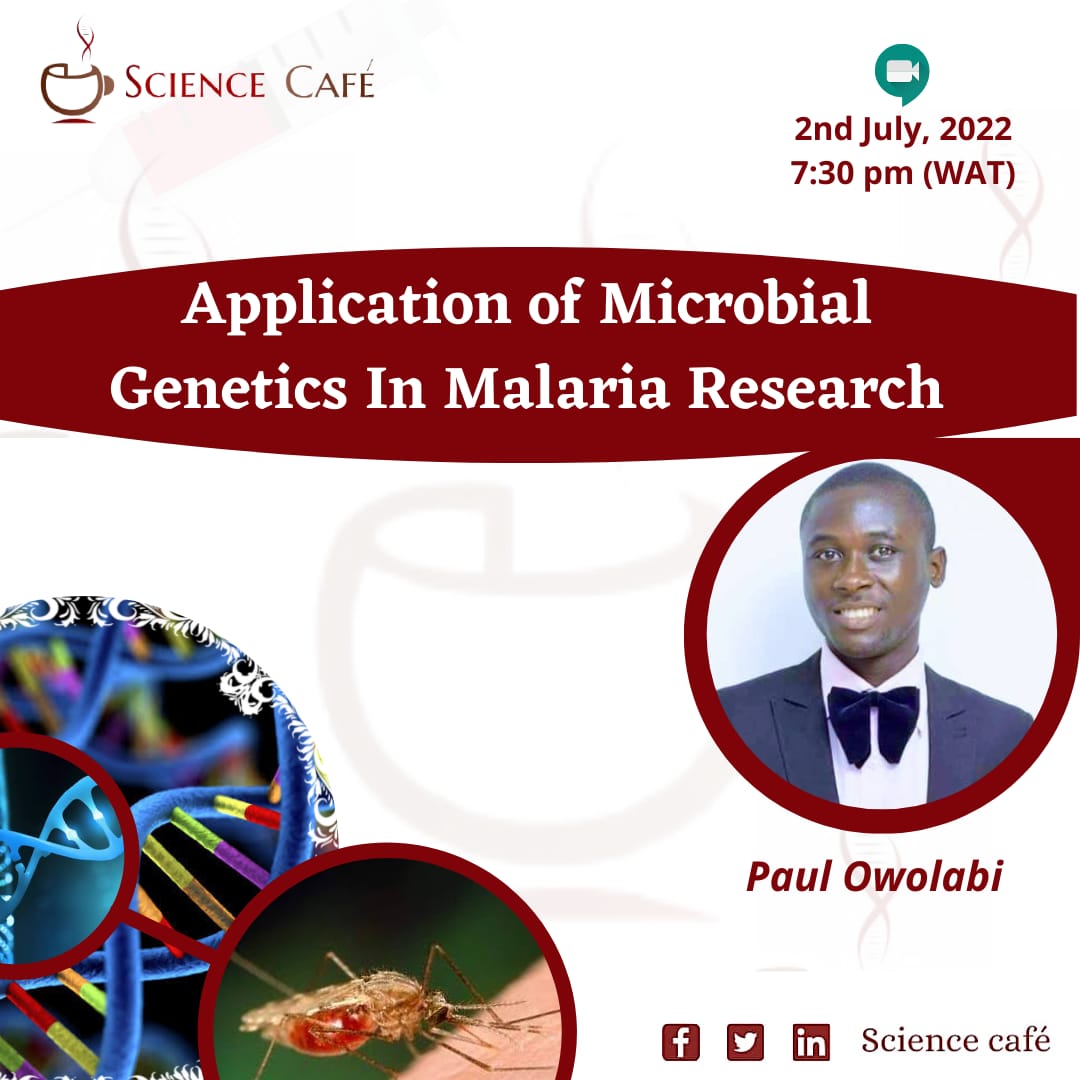 BiosphereAfrica's tweet photo. Join us this evening by 7:30pm as @PaulOWOLABI5 will be discussing the topic:
Application of Microbial Genetics in Malaria Research.
Let us know in the comment section if you want to be our guest.
#microbialgenetics #malaria #research https://t.co/LHrQ2P5KpV