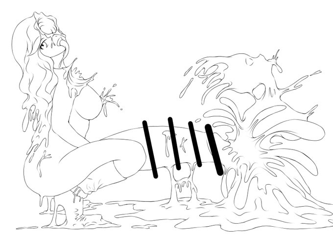 線画できた。塗りは後日。 