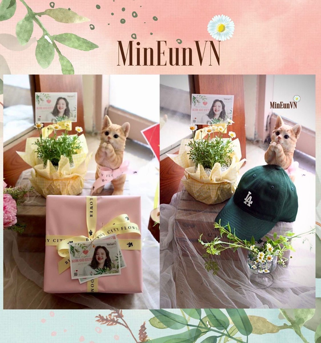 mineunvn's tweet photo. 🧢💚 The MLB Rookie ball cap LA Dr Green: couple cap with MinHo-ssi
We hope #김고은  enjoy our preparation as well as this little surprise 🌼

#mineunvn https://t.co/wbPRcWdnGu