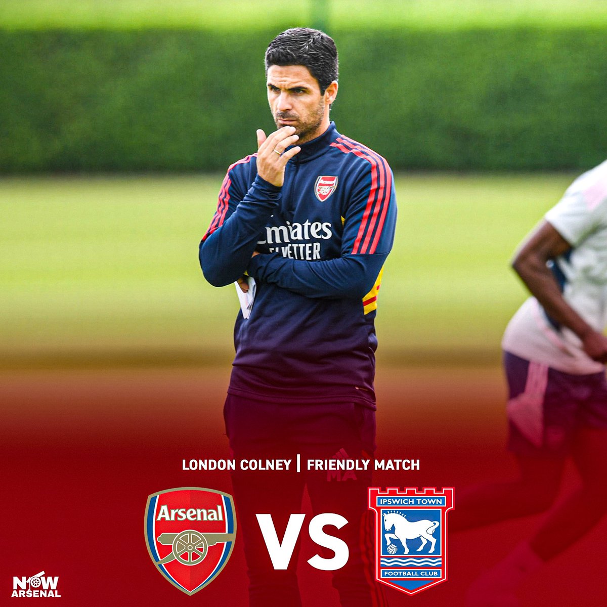 Arsenal will face Ipswich Town in a behind closed doors pre-season friendly at London Colney today. #afc