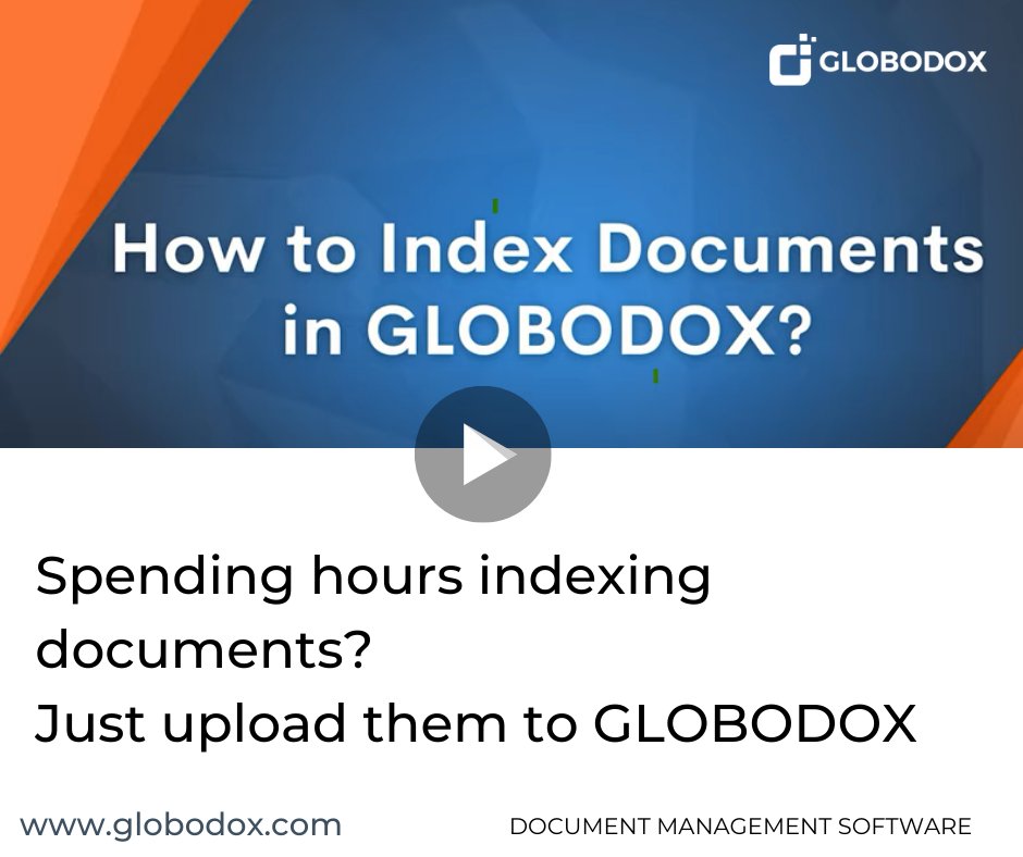 globodox's tweet image. Spending hours indexing documents? Just upload them to GLOBODOX

Watch this 🎦 to learn how you can index documents in GLOBODOX.

 #index #indexing #documentindexing #automatedindexing #documenttext #textsearch #fastindexing #fastsearch #documentinformation #documentmanagement