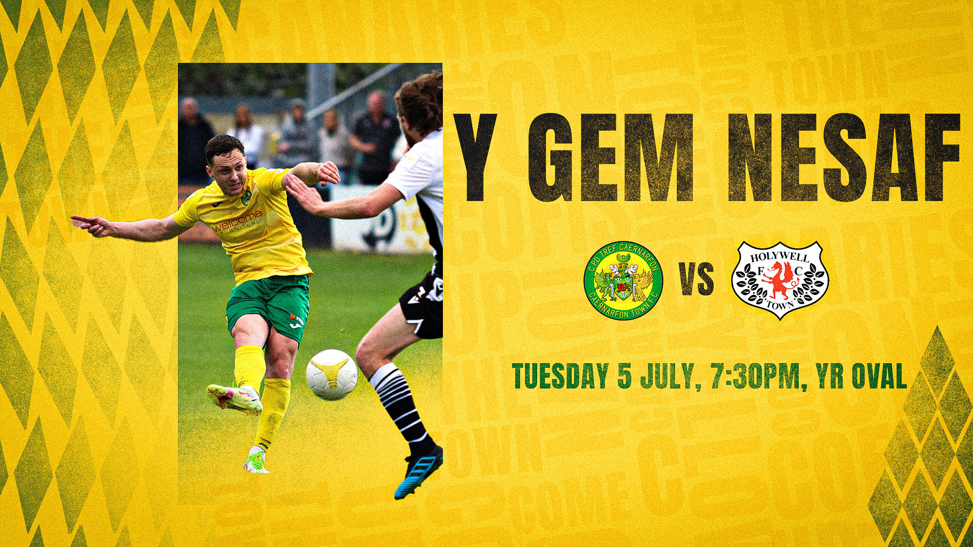 Caernarfon Town FC on Twitter "Mae gem gyfeillgar gyntaf ni yn yr Oval