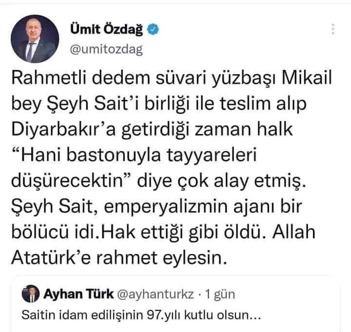 AvciAhmet1970's tweet photo. Îngliz emperyalizmîne #dört ayak olan #casusluk yapan senin #deden ve #atatürk tü #istanbul 4 yıl #işgali kabul #edip sonra #inglizlerin #emrini yerine getirip #laiklik #dinsizlik #sistemini kabul edenler #kürtlerdeğildi (Türklerdi) https://t.co/EKjM46uofK