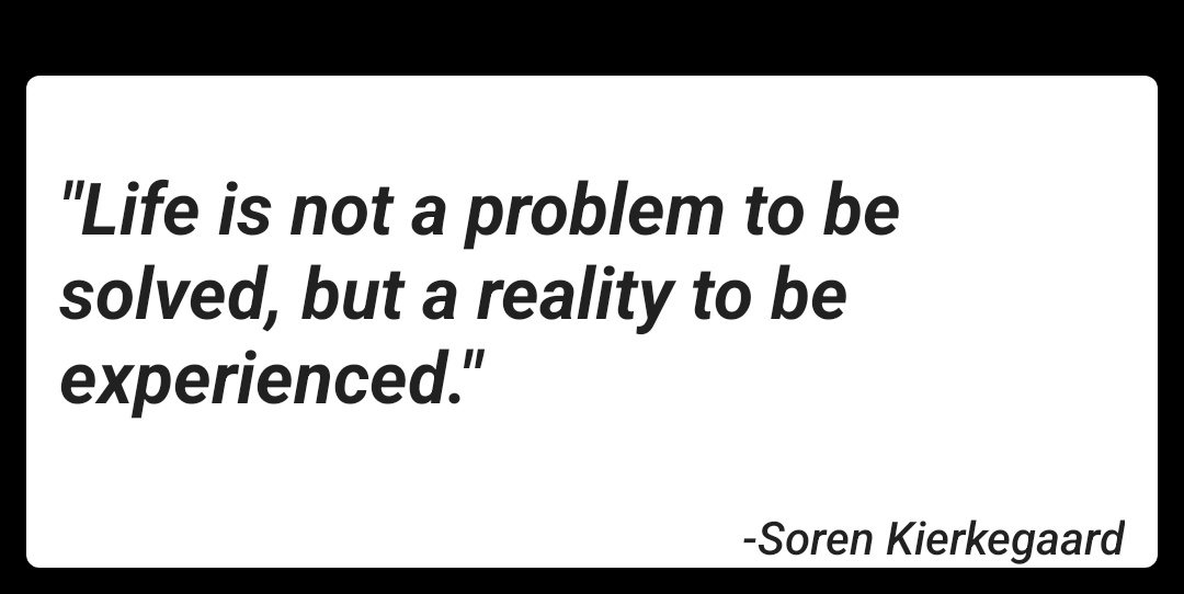 'Life can only be understood backwards; but it must be lived forwards.' -Soren Kierkegaard 
Focus on Positivity
#TTTT #Dala7s #dearmen #JKIA #jkuat Upper East Side Technoblade #KenyaIsQueen #Uhuru #Ruto #MasculinitySaturday #HappySabbath