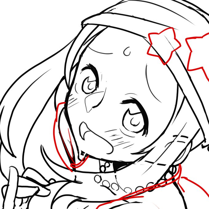 練習の成果をちょと感じるSkeb進捗
この衣装汗でどこが透けるのですやろな…??(◜◡◝)?? 