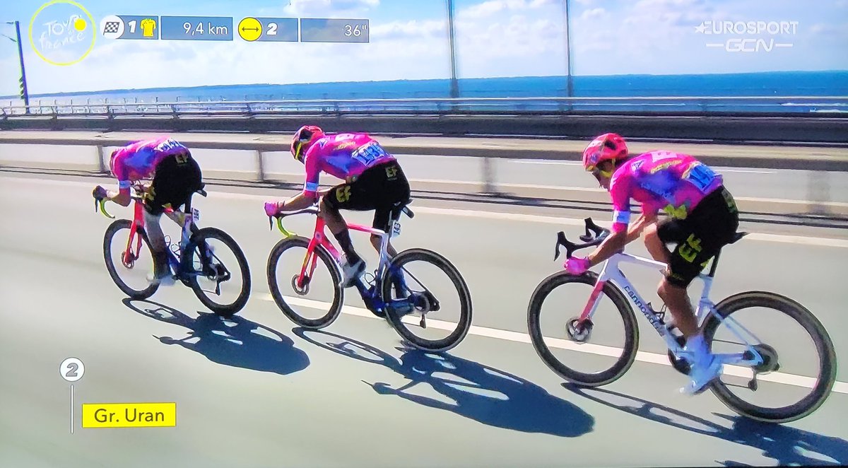 Mr_Andrrson's tweet photo. Go Rigo Go! @UranRigoberto #TEAMTT #TDF2022 @EFprocycling https://t.co/n8zhji7p4N