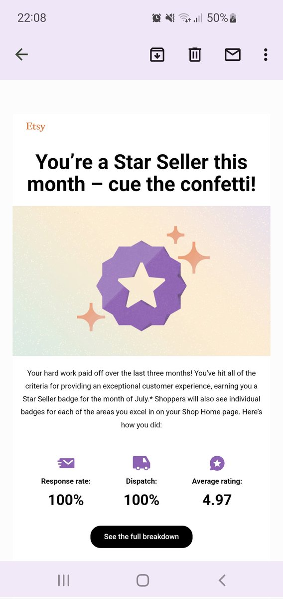 TimeForT17's tweet photo. Woke up to this this morning !!! I cannot thank my customers enough ๐ฅฒ๐๐๐ #etsy #EtsyStarSeller #smallbusinessowner #TimeForTCreations https://t.co/6lZF1flHAy