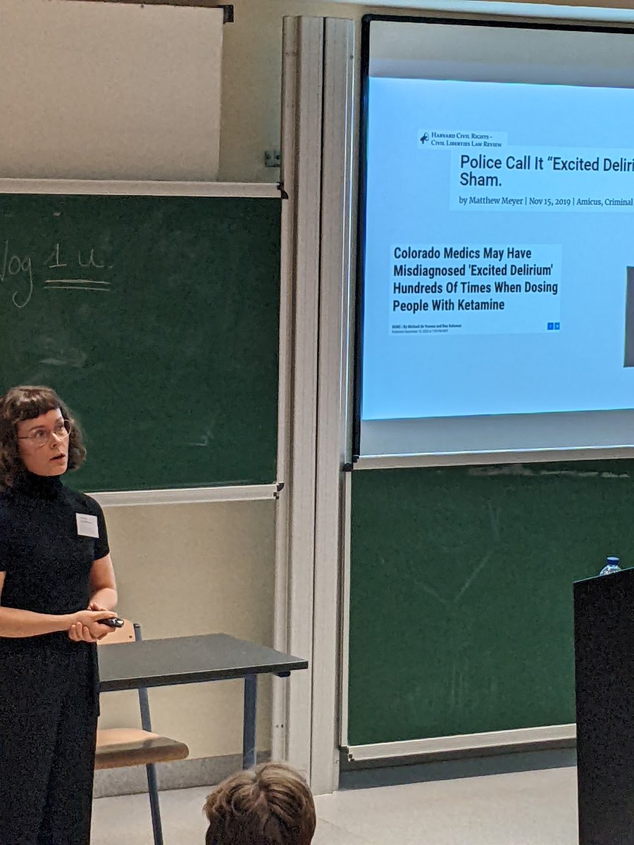 Daniel S. Brooks (@clonalselection) on Twitter photo <a href="/JukolaSaana/">Saana Jukola</a> now presenting on the disquieting "phenomenon" (scare quotes definitely warranted) of "Excited Delirium Syndrome." #spsp2022 <a href="/JukolaSaana/">Saana Jukola</a> now presenting on the disquieting "phenomenon" (scare quotes definitely warranted) of "Excited Delirium Syndrome." #spsp2022