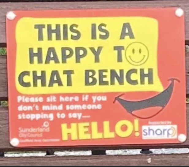 Mels been out in Shiney this morning putting out more Happy to Chat signs supported by Coalfield Councillors and <a href="/ShARP_ShineyRow/">ShARP Shiney Row</a>