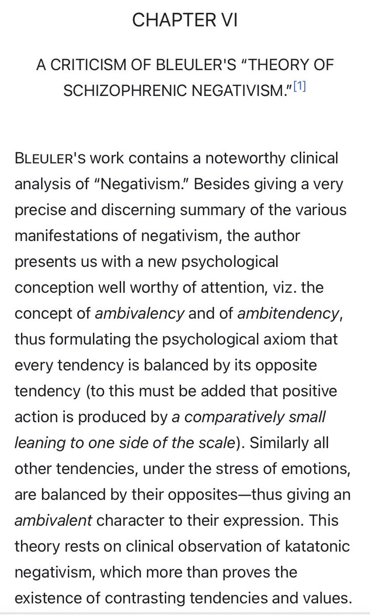 SixandLaura's tweet photo. “Collected Papers on Analytical Psychology/Chapter 6

CHAPTER VI
A CRITICISM OF BLEULER'S “THEORY OF SCHIZOPHRENIC #NEGATIVISM.”

#CarlJung #EugenBleuler #catatonia #resistance #psychoanalysis #ambitendency #ambivalence 
https://t.co/ZzwWx9kBlh https://t.co/nUXK60zAH6