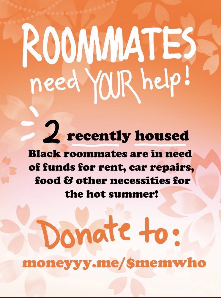 @DonateDonateDon Hiii! Memerey here, my roommate and i are newly housed after 2 yrs of homelessness

 We dont have groceries while raising $1600 for rent and utilities

risk of eviction if $800 rent is not paid By July 5th, on my birthday!!

🪐paypal.me/xomemereytwod💗  CA: $elhielo
VENM0: memwho