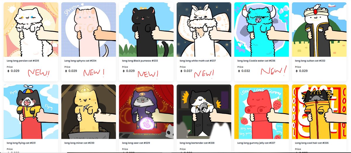 New drop of long long cat on <a href="/opensea/">OpenSea</a> 
opensea.io/collection/lon…

#NFTS #NFTCommmunity