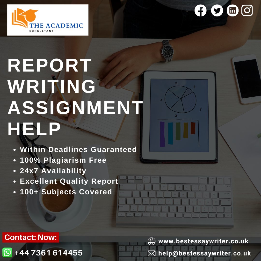 theacademiccon3's tweet image. The presentations address an issue or topic in public. Generally, presentations are speeches, demonstrations, lectures, or introductory.
Order Your Task Now!
#reportwritingassignmenthelp #reportwriting #reportwritinghelp #reportwritingassignment #theacademicconsultant