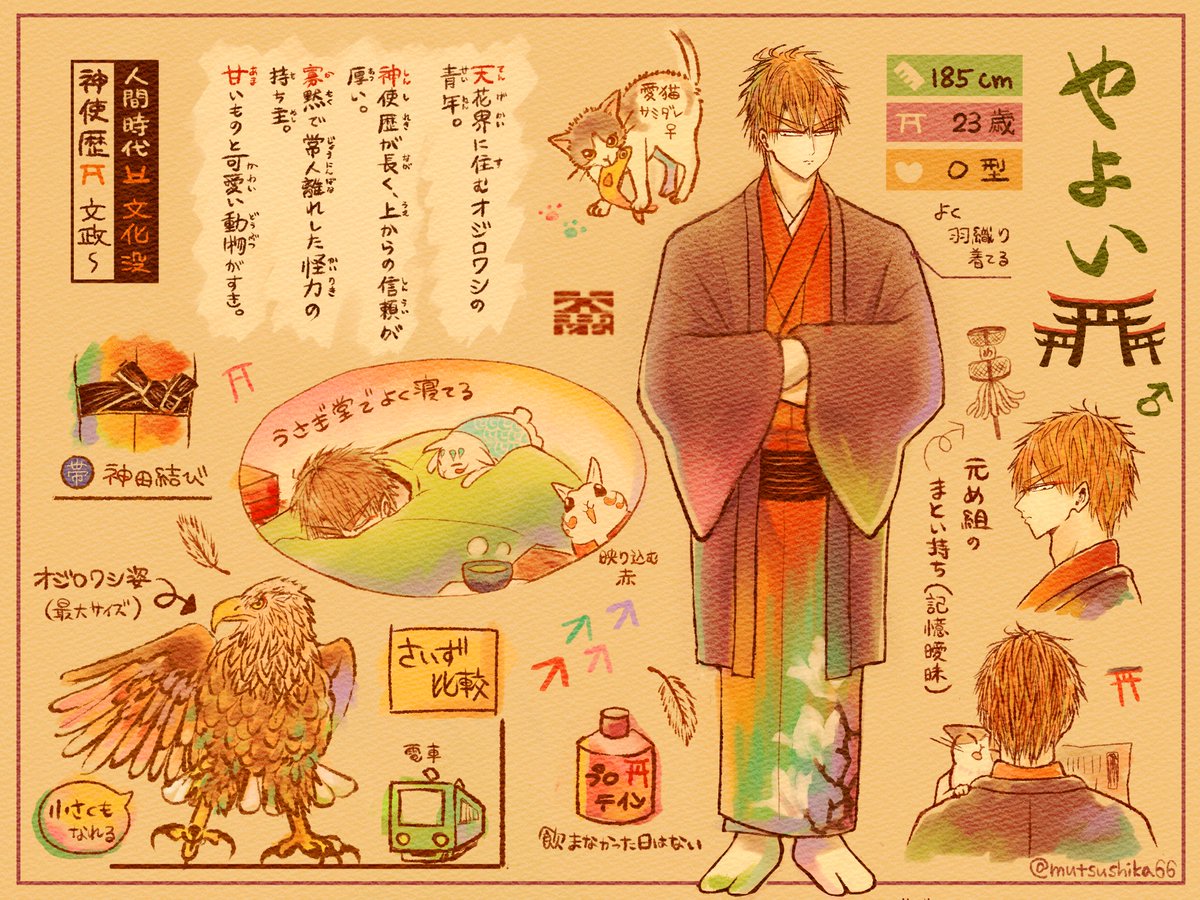 mutsushika66's tweet photo. ⛩️きゃらくたあ紹介まとめ①⛩️
🌟神使部門①🌟　#創作
・🦌さつき
・🐦️長月
・🦊如月
・🦅やよい https://t.co/ZgQL91yYyH