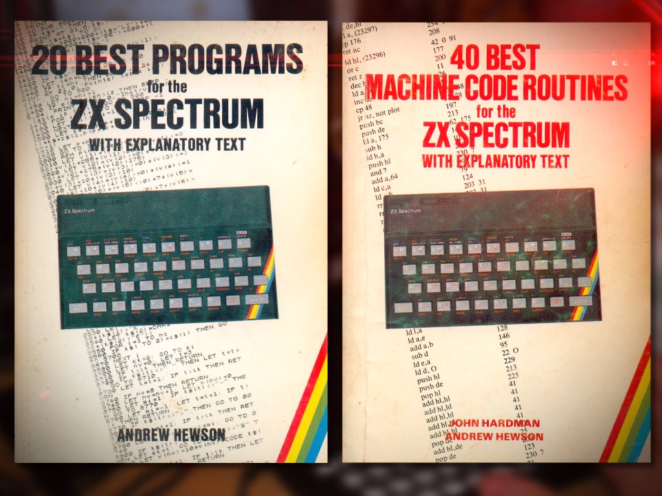 HewsonJoystick's tweet photo. Our 2 #zxspectrum books. Did you own either of these? #retrogaming #coding #programming #gamedev #machinecode #stopthem https://t.co/nHzY44z9ID