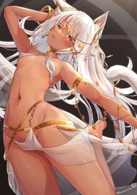 褐色白髪の踊り子ルムア 