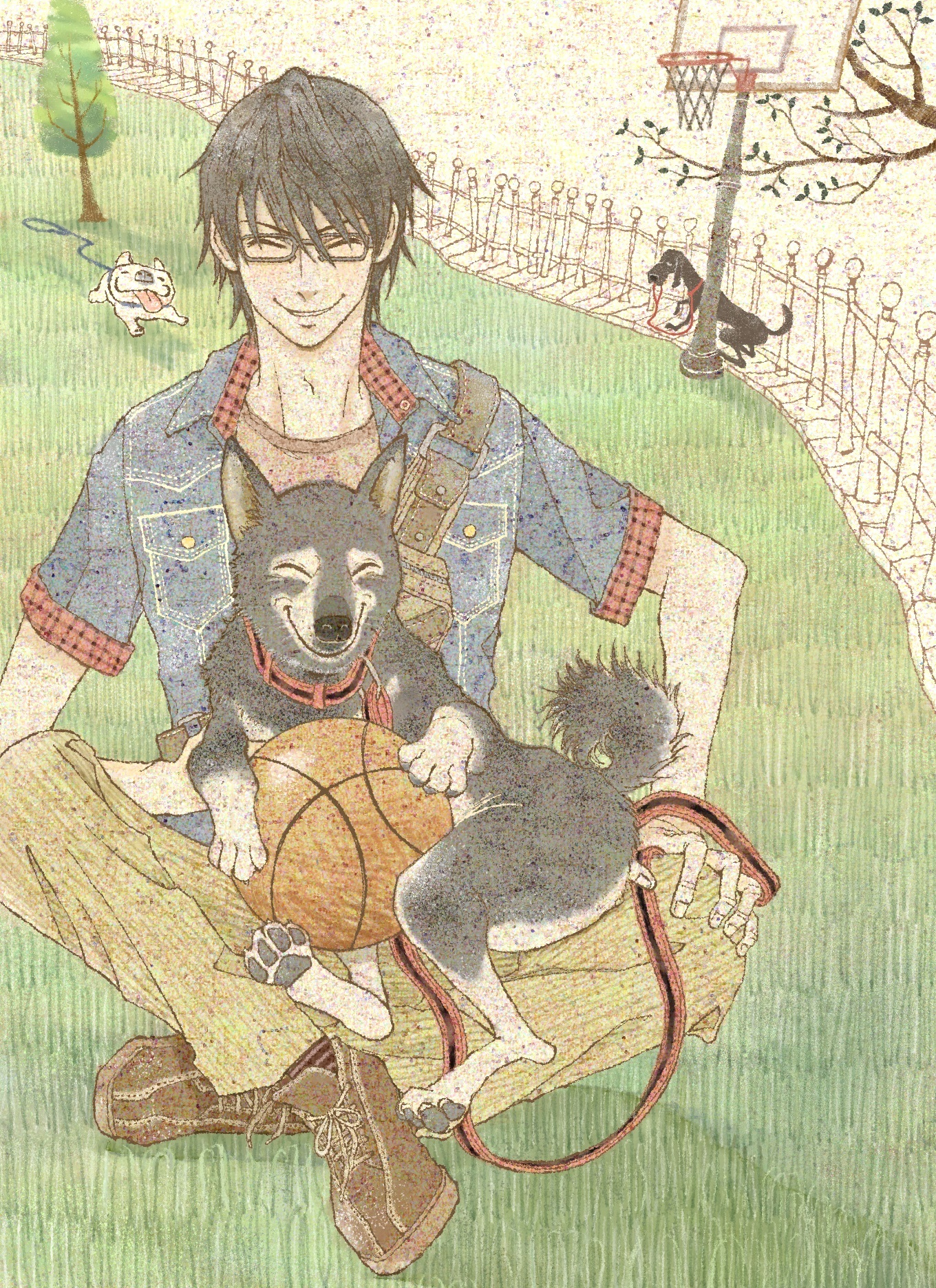Studio Ako Tw そっくりやね My Dog Looks Like Me 黒子のバスケ 今吉翔一 黒子君 ２号がめんこいので 今吉君も犬のオーナーver で描きました 最近ニカっと笑う和顔のわんこが今吉くんに見えます 黒子のバスケ 今吉翔一 Kurobas 黒バス