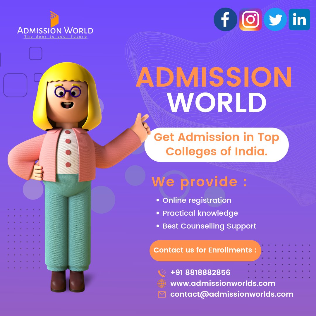 admissionworld_'s tweet photo. Nowadays, Getting Admission in Top Colleges in India is easier than ordering food in zomato/swiggy with the Admission Worlds. 
Call us for Admission queries in top colleges of India. 
Contact: 8818882856 
#admissionworld #admissions2022 #indiastopcolleges #future #india https://t.co/FteAEQZNHM