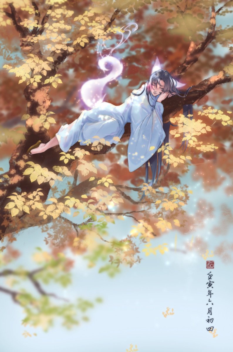 daliang31's tweet photo. 你可曾见过那妖狐？
#将进酒 #qjj #qiangjinjiu #沈泽川 #沈兰舟 #Procreate https://t.co/tqHbgw0vxb