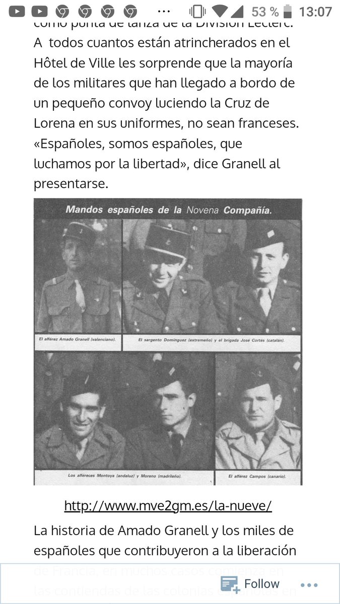 ElmagodeOzJ's tweet photo. https://t.co/jV8cnkHer5
 https://t.co/s4uljO1CFK
#LiberaciondeParis #La9 #LaNovena #Españoles2GuerraMundial #AmadoGranell #EspañolesconLeclerc
#ReservistasVolumtarios
#SiempreDispuestos https://t.co/l5qFVKiW8I