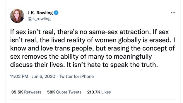 JK Rowling should be every thinking gay man's icon. In time, when the penny finally drops, I'm certain she will be. 
#IStandWithJKRowling