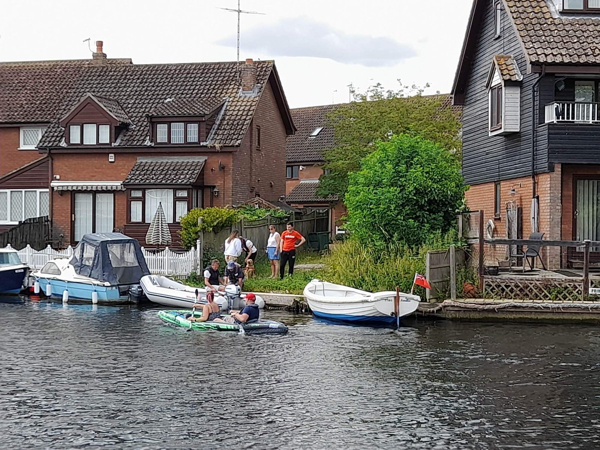 The summer boating season is in full swing. Here boats use an historic public staithe close to Wroxham Bridge <a href="/BroadsAuth/">Broads Authority</a> <a href="/BroadsNP/">Broads National Park</a>