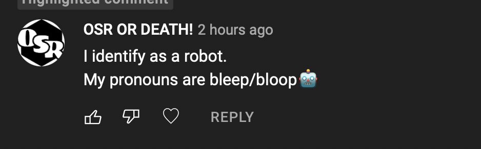 jasoncordova6's tweet image. OSR people keep telling us the OSR is reformed, but OSR people keep leaving comments like this on my YouTube videos.