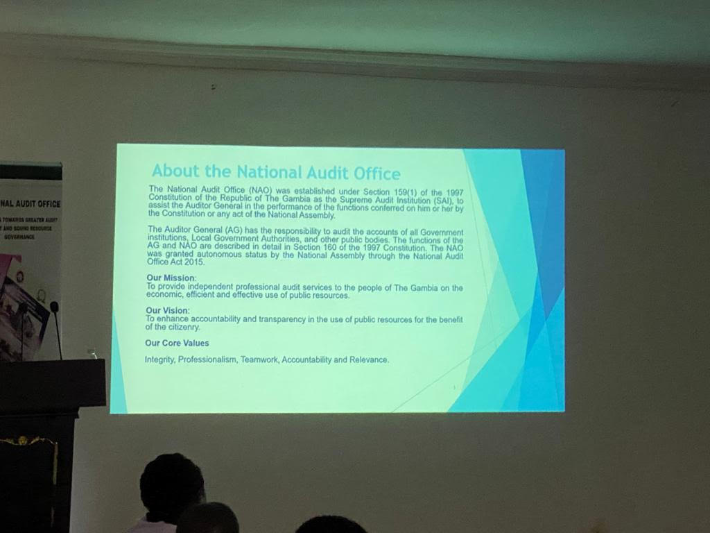 NAOGambia's tweet photo. We are having a one-day orientation workshop today with Members of the National Assembly FPAC and PEC on the mandate and work of NAO, to help the respective committees understand our work and to discuss ways to strengthen our relationship as partners in the Accountability Chain. https://t.co/4pQrkFT8WE