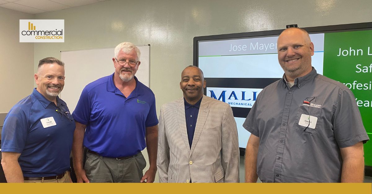 safetymgmtgroup's tweet photo. Commercial Construction's Safety Director Gary "GM"​ Matthews attended the Annual Meeting and Safety Awards of the Chesapeake Region Safety Council Awards as a board member. Here Gary poses with Chapter President Dave Madaras (second from the left) and the rest of the board. https://t.co/OJIPHkJf4c
