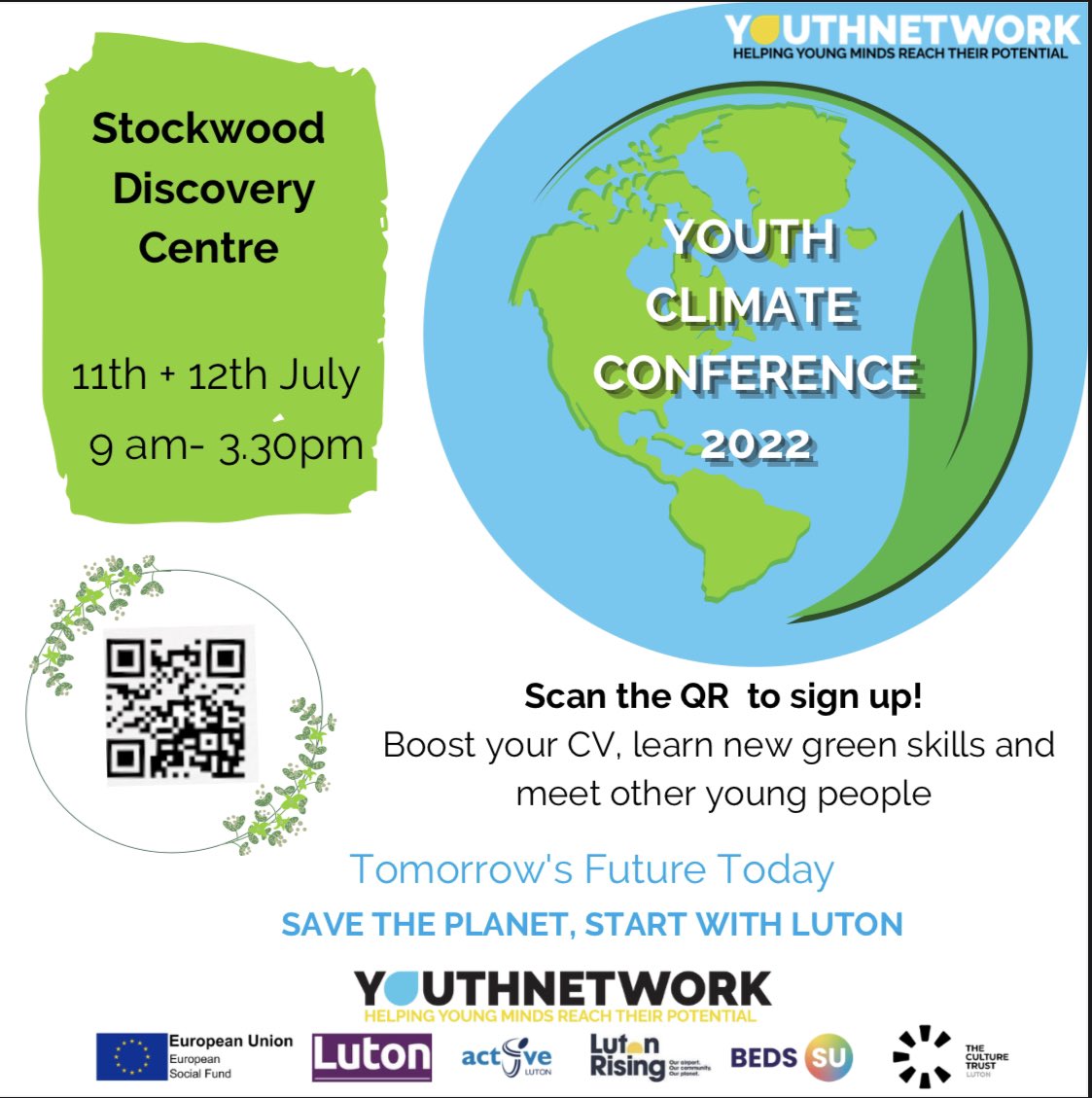YouthnetworkCIC's tweet photo. 🧵Hey @TSLTStockwoodPk 

Do u care about #ClimateChange ? Do u want ur students 2 #SaveThePlanet &amp; learn #skills ?
Join our #YouthClimateConference on 11 July! 
Bring x5 students #KS3 or #KS4 &amp; our #ClimateAmbassadors will impart #knowledge in a fun environment! 
#StartWithLuton https://t.co/su0H7G3aCa