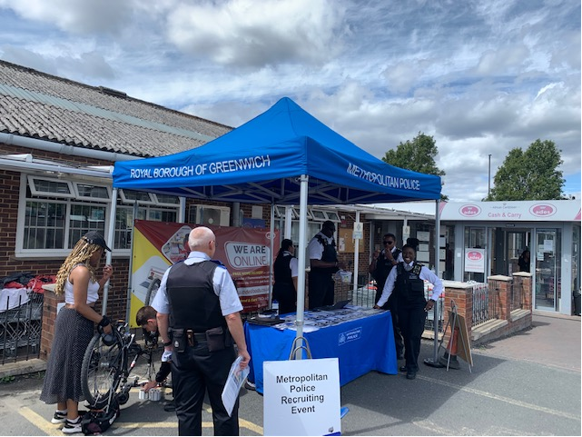 Please Pop Down and see us today at Ades Cash n Carry SE28! Officers are here offering Bike Marking and Crime Prevention Advice, as well as answering your recruitment questions with the MPS Outreach Team