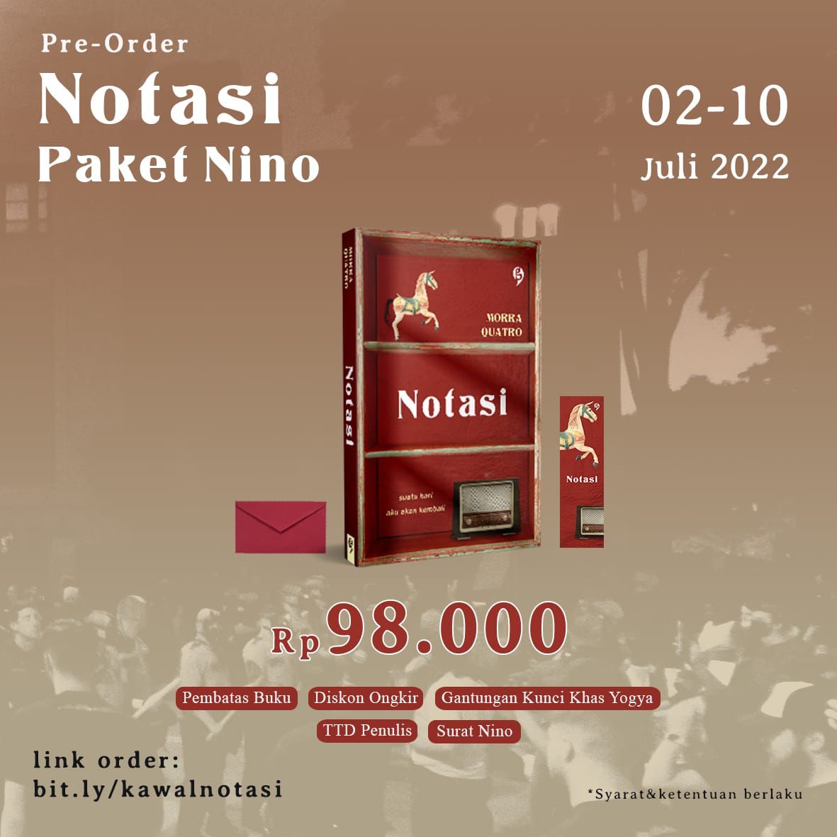 Miss_Morra's tweet photo. PO NOTASI
Link toko: https://t.co/7gmXhkA4z2 atau https://t.co/ZJIxrgmv4v
PENTING: Sebagai sebuah produk pre-order, produk ini masih dalam review Shopee dan mungkin masih akan membutuhkan beberapa jam lagi. Tapi, kamu sudah bisa follow link toko nya. https://t.co/vb62cpb7rI