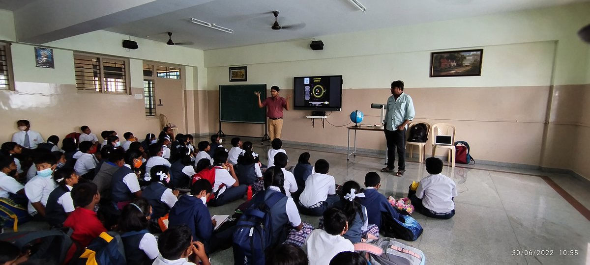 IIABengaluru's tweet photo. On the occasion of asteroid day, #IIASCOPE conducted an outreach event at a nearby School in Bengaluru on 30th June 2022. If you wish to visit your school/college with our team, please fill out this form: https://t.co/Yslku2BIcU
#AsteroidDay https://t.co/G6JaxB4F0q