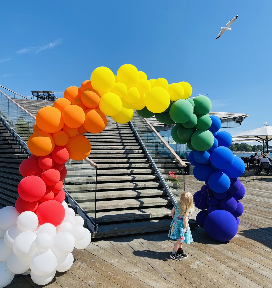 Topic of today at #Helsinkipride2022 and theme for all of us every day 
❤️🧡💛💚💙💜 
#LOVE #Rakkaus #HumanRights #Ihmisoikeudet #Yhdenvertaisuus #PrideWeek