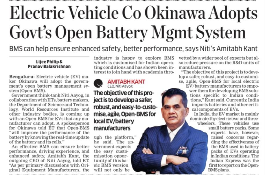Okinawa Working in tandem with the Government to build a robust and safer EV Ecosystem bit.ly/3ycdoqT
#OkinawaAutotech #YehESahiHai #DeshKaEV #PowertheChange #OkinawaScooters #MakeInIndia #TheFutureIsElectric #escooters