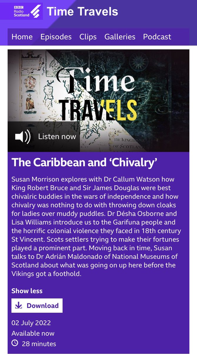 My interview with Time Travels on BBC Radio Scotland is available to download. Thanks to Louise and Susan for the interview and Lisa Williams @edincarib for being her brilliant self! bbc.co.uk/programmes/b09…