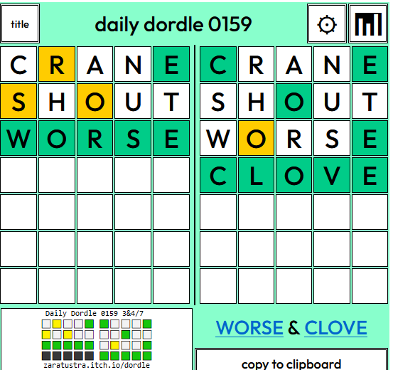 #Dordle #Spoilers #SpoilerAlert #personalbest Never finished in 4 moves before, in my 51st game. Also, <a href="/sethmeyers/">Seth Meyers</a> just made his 51st #Corrections webisode.