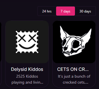We're popular on a 7-day basis but we've only been up for 2 days... Oh hello <a href="/CetsOnCreck/">CetsOnCreck is now CETS</a>!